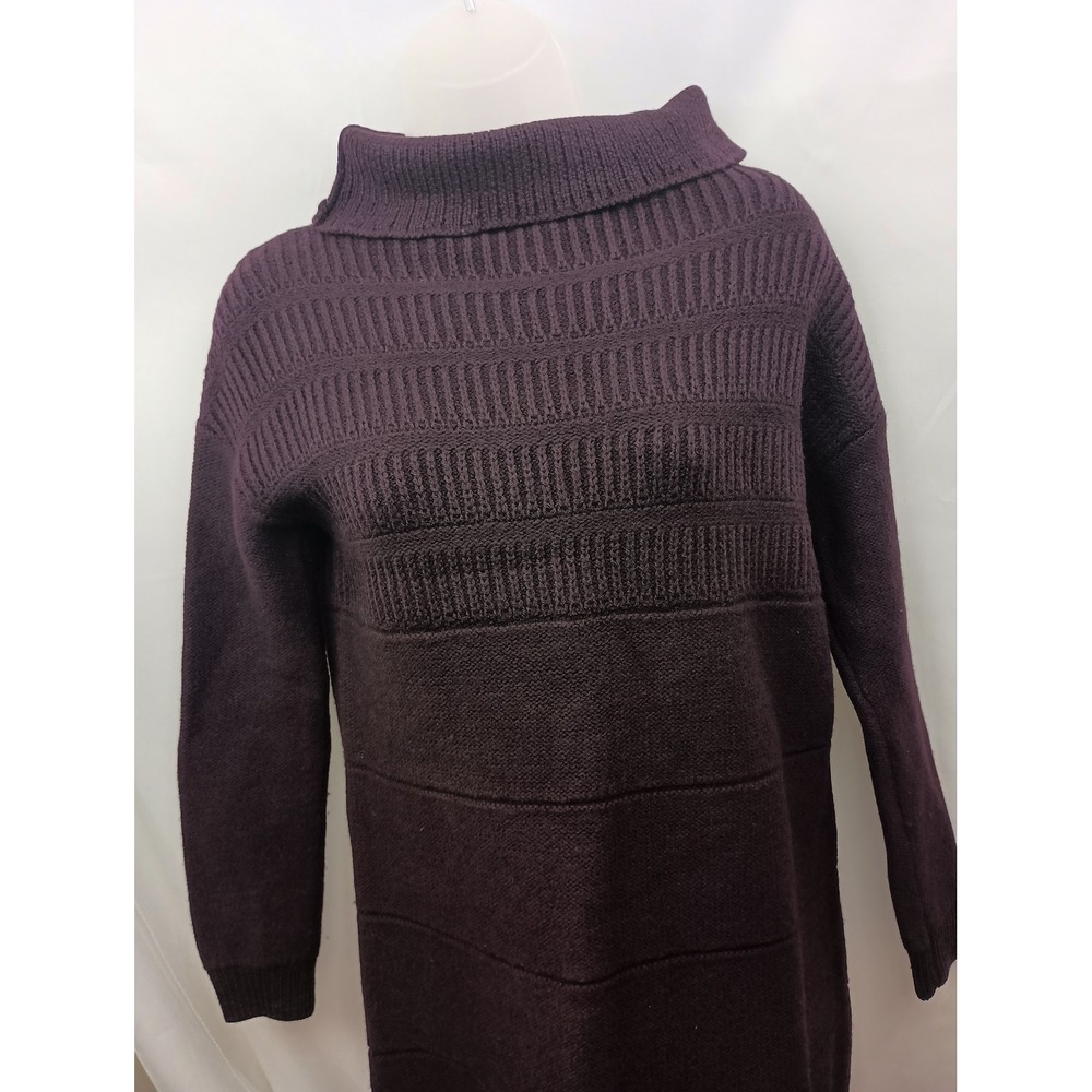 Toast merino wool winter‎ warm purple plum XS ribbed sweater long sleeve dress